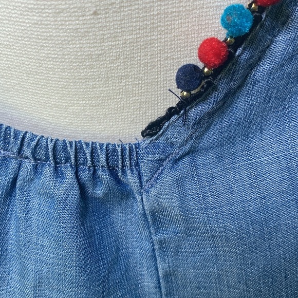 Honey punch tank with pompom accents size small - Picture 8 of 11